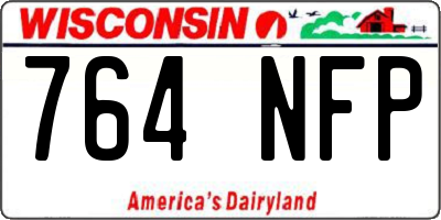 WI license plate 764NFP