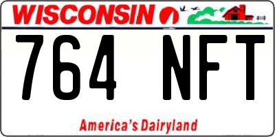 WI license plate 764NFT