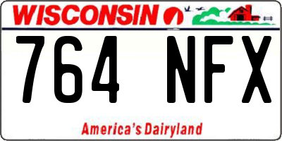 WI license plate 764NFX