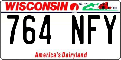WI license plate 764NFY