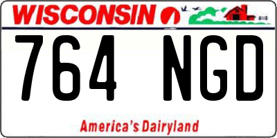 WI license plate 764NGD