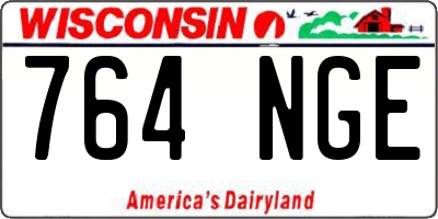 WI license plate 764NGE