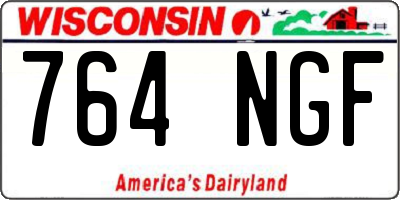 WI license plate 764NGF