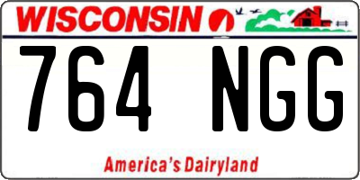 WI license plate 764NGG