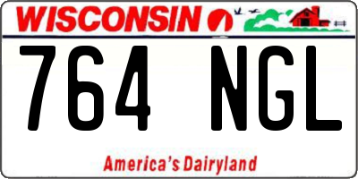 WI license plate 764NGL