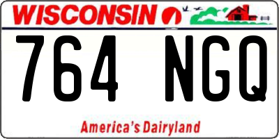 WI license plate 764NGQ