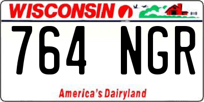 WI license plate 764NGR