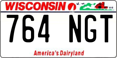 WI license plate 764NGT