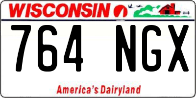 WI license plate 764NGX