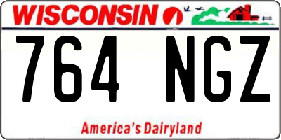 WI license plate 764NGZ