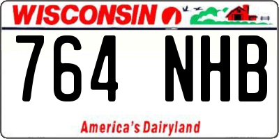 WI license plate 764NHB