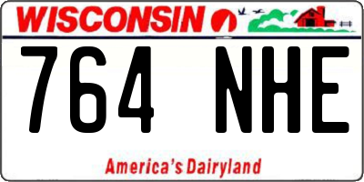 WI license plate 764NHE