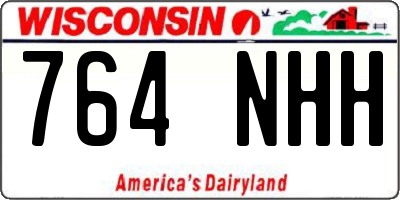 WI license plate 764NHH