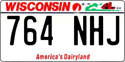 WI license plate 764NHJ