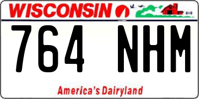 WI license plate 764NHM