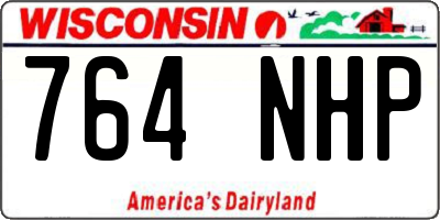 WI license plate 764NHP