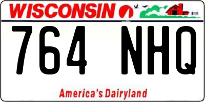 WI license plate 764NHQ