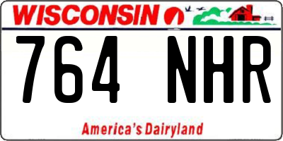 WI license plate 764NHR