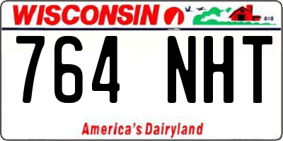 WI license plate 764NHT