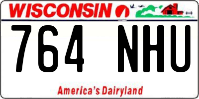 WI license plate 764NHU