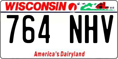WI license plate 764NHV