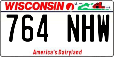 WI license plate 764NHW
