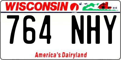 WI license plate 764NHY