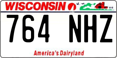 WI license plate 764NHZ