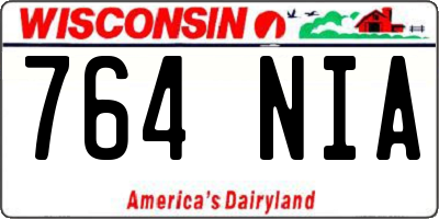 WI license plate 764NIA