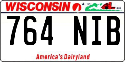 WI license plate 764NIB