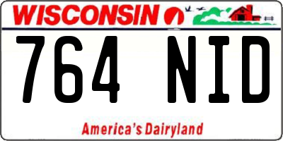WI license plate 764NID