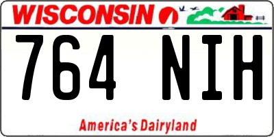 WI license plate 764NIH