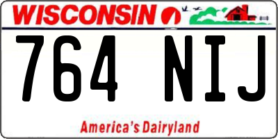 WI license plate 764NIJ