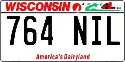 WI license plate 764NIL