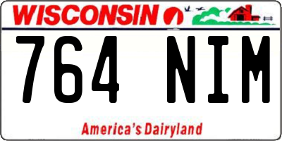 WI license plate 764NIM