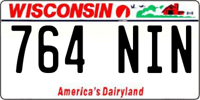 WI license plate 764NIN