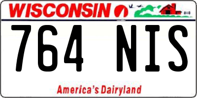 WI license plate 764NIS
