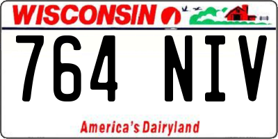 WI license plate 764NIV