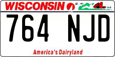 WI license plate 764NJD