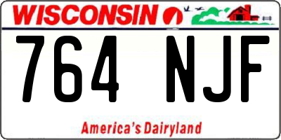 WI license plate 764NJF