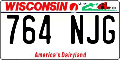 WI license plate 764NJG