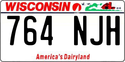 WI license plate 764NJH