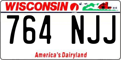 WI license plate 764NJJ