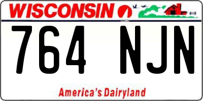 WI license plate 764NJN