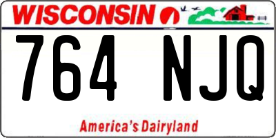 WI license plate 764NJQ