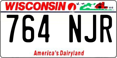 WI license plate 764NJR