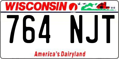 WI license plate 764NJT