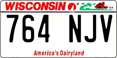 WI license plate 764NJV