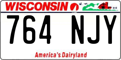 WI license plate 764NJY