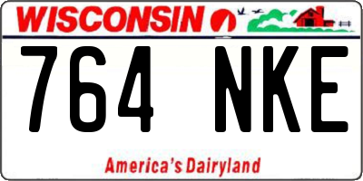 WI license plate 764NKE